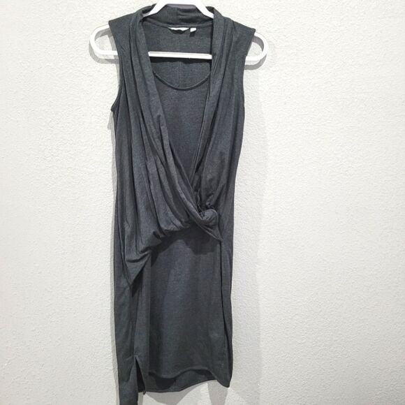 Athleta Duet Wrap Surplice Heather Gray dress Size S - Picture 3 of 10